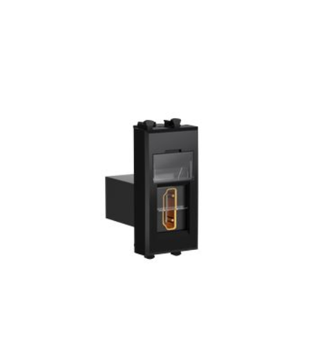 DKC  Avanti Модульная  HDMI розетка "Черный квадрат" Avanti , тип А-А, 1 модуль  4402251